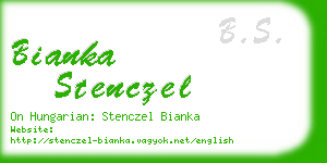 bianka stenczel business card